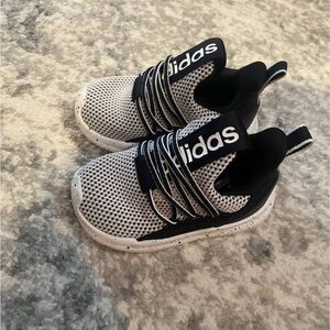 Adidas Black and White Slip-On Sneakers